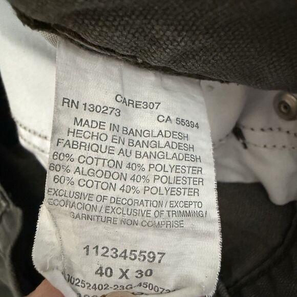 Wrangler Workwear Carpenter Pants Relaxed Olive Green Mens 39x28 - Picture 4 of 7